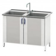 Стол-мойка ЛАБ-PRO МД30 120.70.90 SS (2 чаши глубиной 300мм, модуль из нерж. стали)